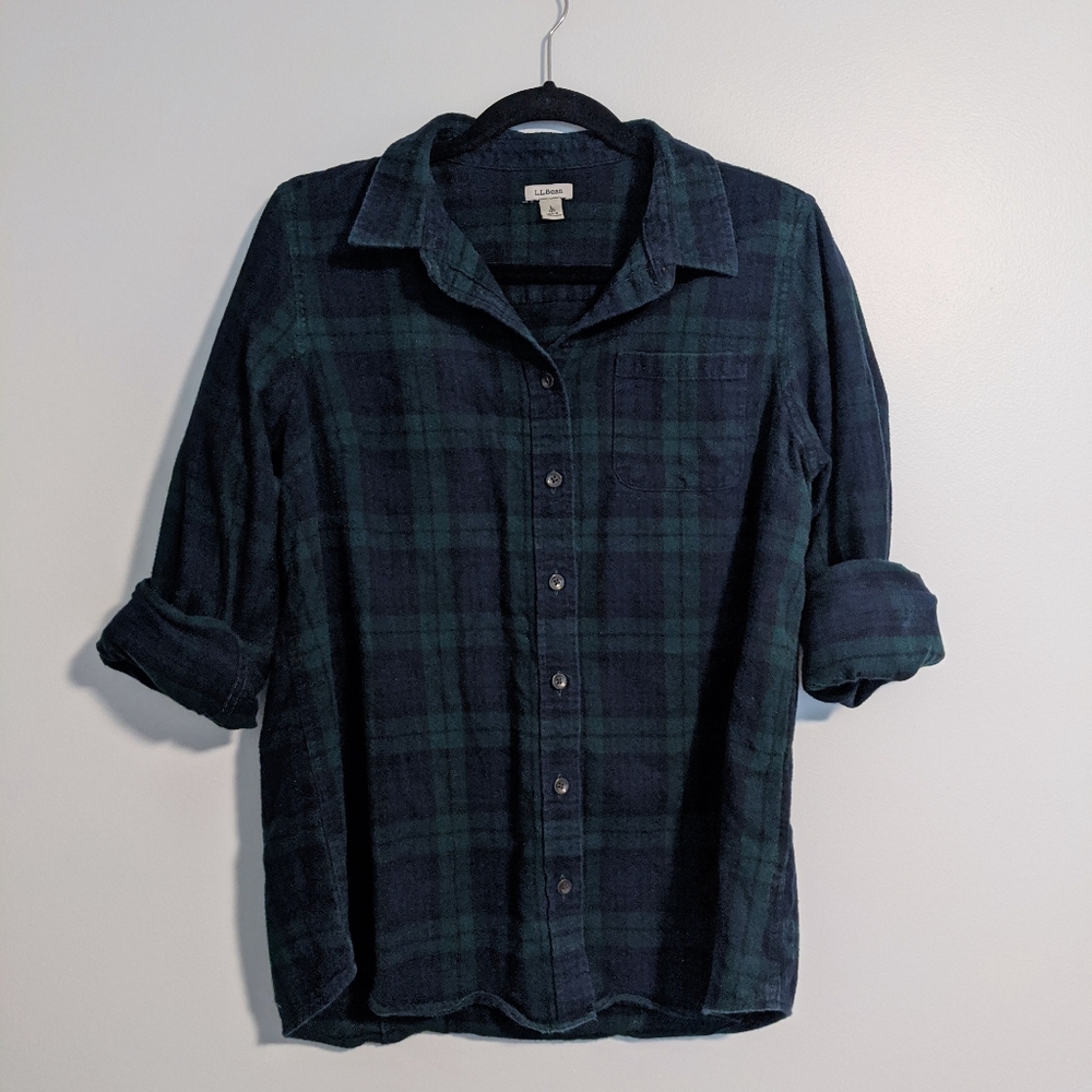 LL Bean Women's Plaid Button Down